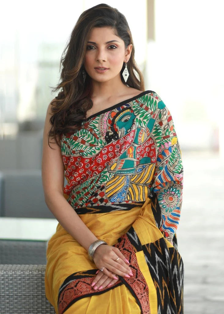 AKHIYAAN GULAAB WALE PREMIUM LINEN COTTON SAREE