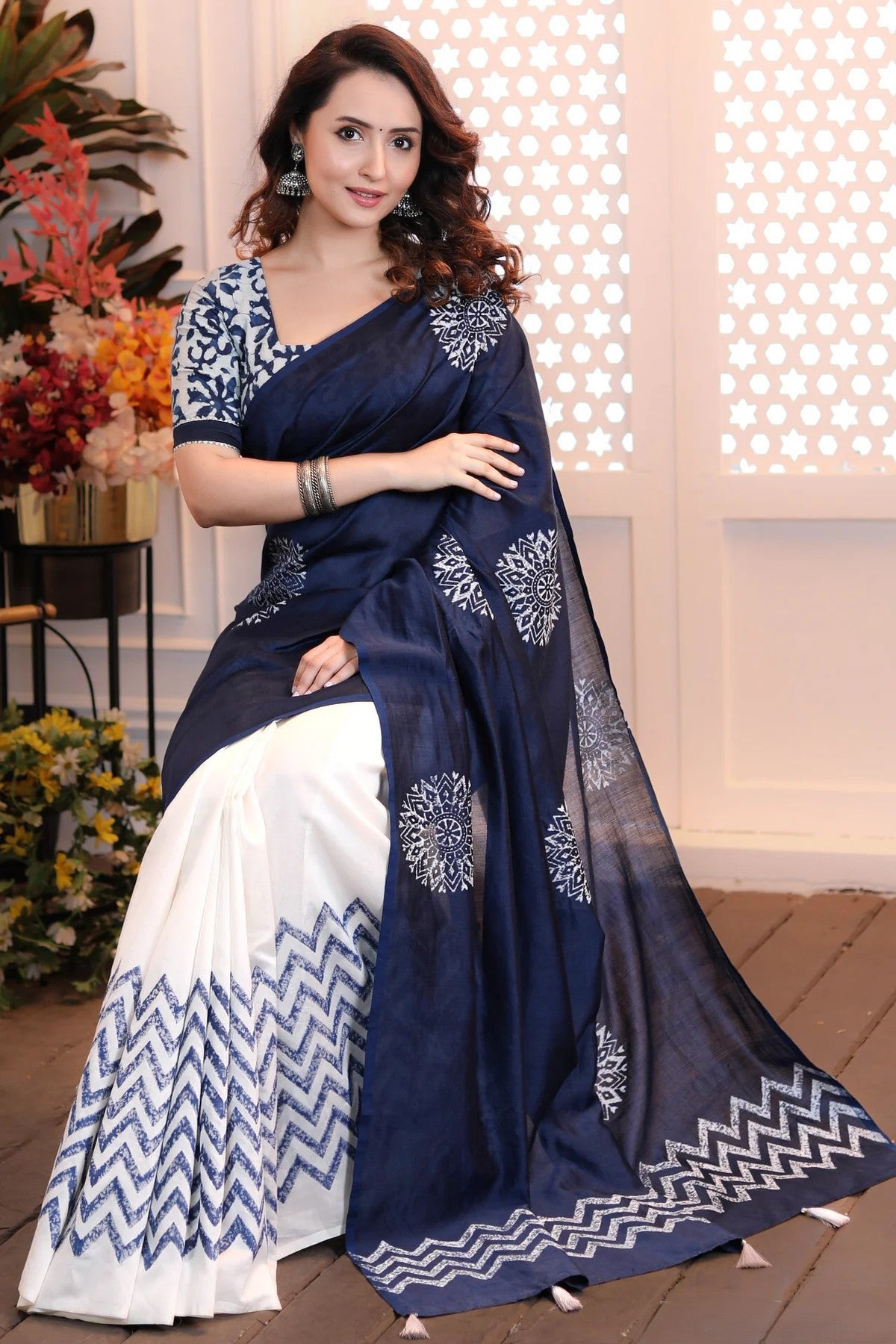 TERE NAAL GUZAARA VE WALE PREMIUM LINEN COTTON SAREE