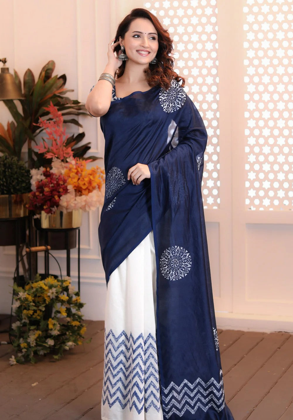 TERE NAAL GUZAARA VE WALE PREMIUM LINEN COTTON SAREE