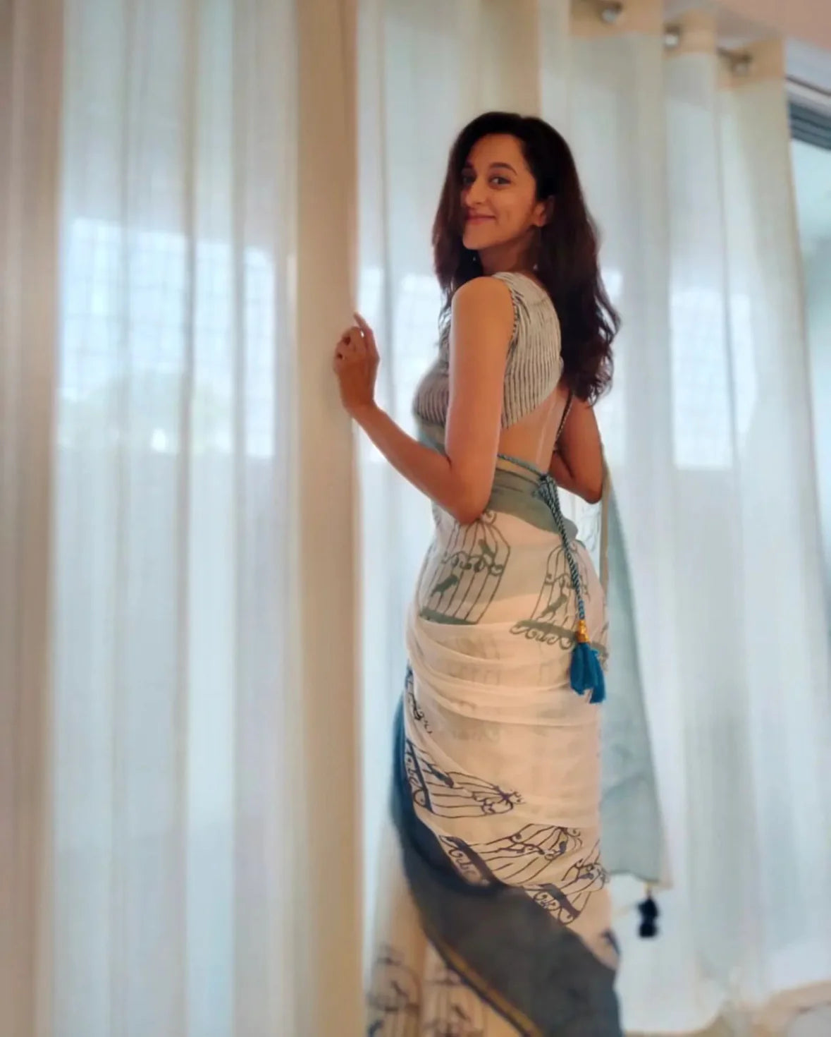 TERA MILNA BHI ZAROORI WALE PREMIUM LINEN COTTON SAREE