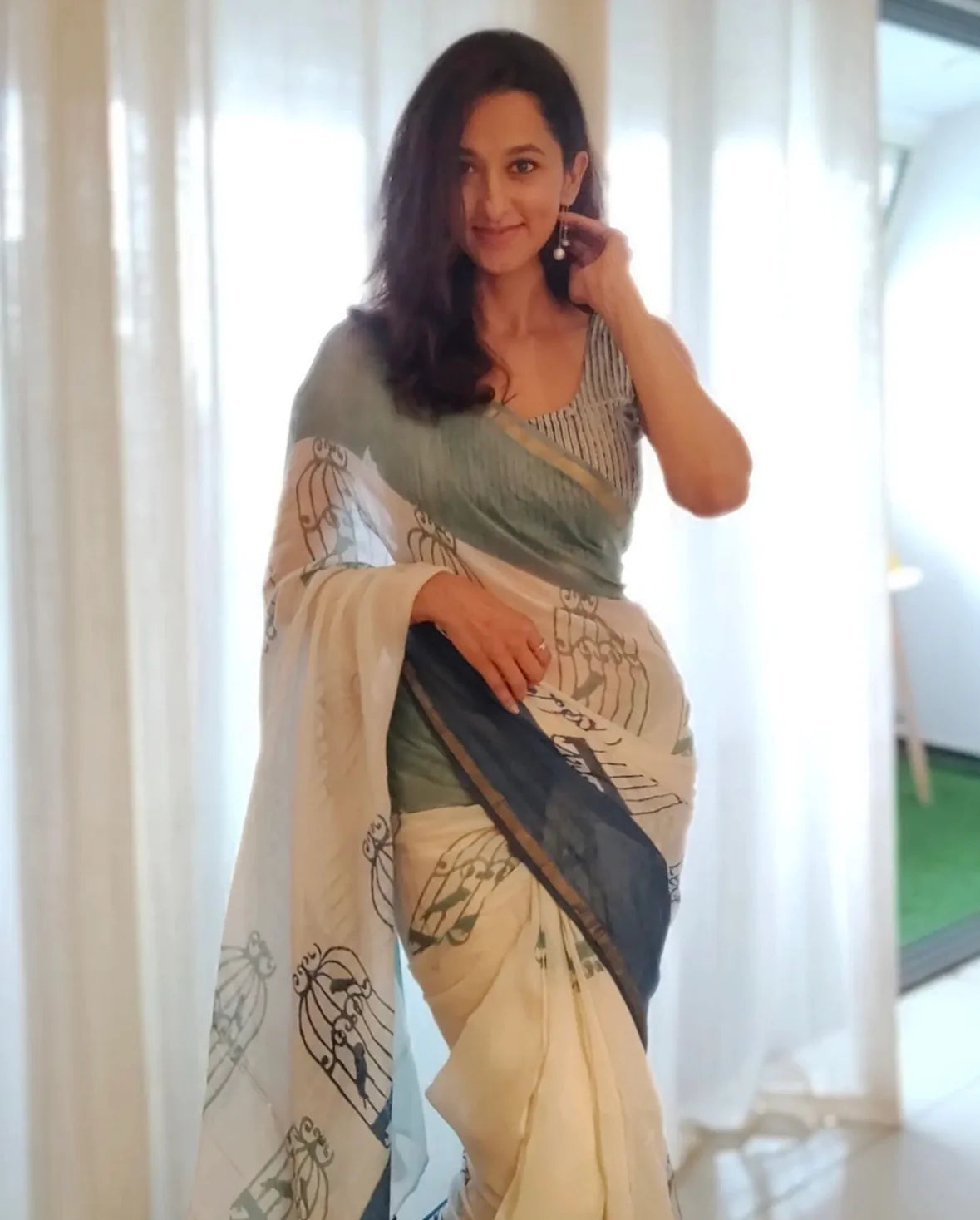 TERA MILNA BHI ZAROORI WALE PREMIUM LINEN COTTON SAREE