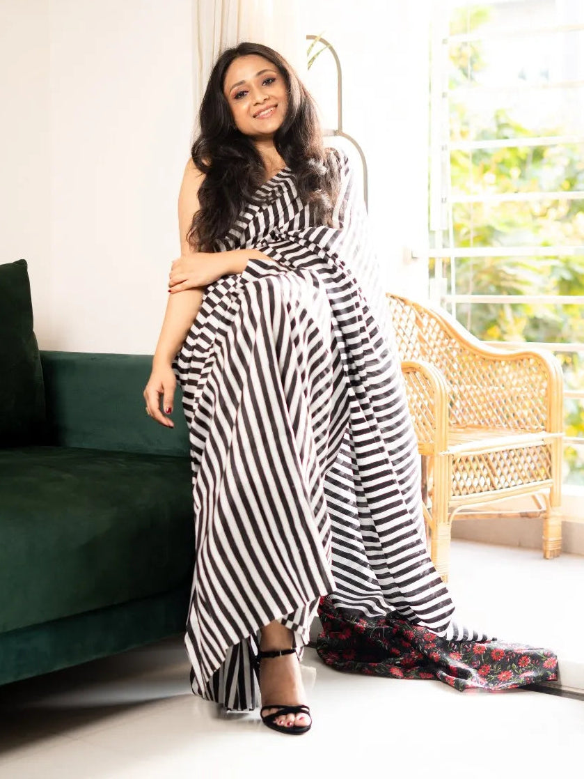 YEH KALI JHULFE WALE PREMIUM LINEN COTTON SAREE