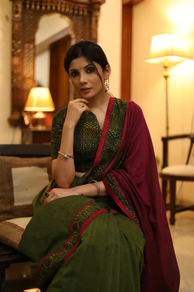 O MAAHI O MAAHI WALE PREMIUM LINEN COTTON SAREE