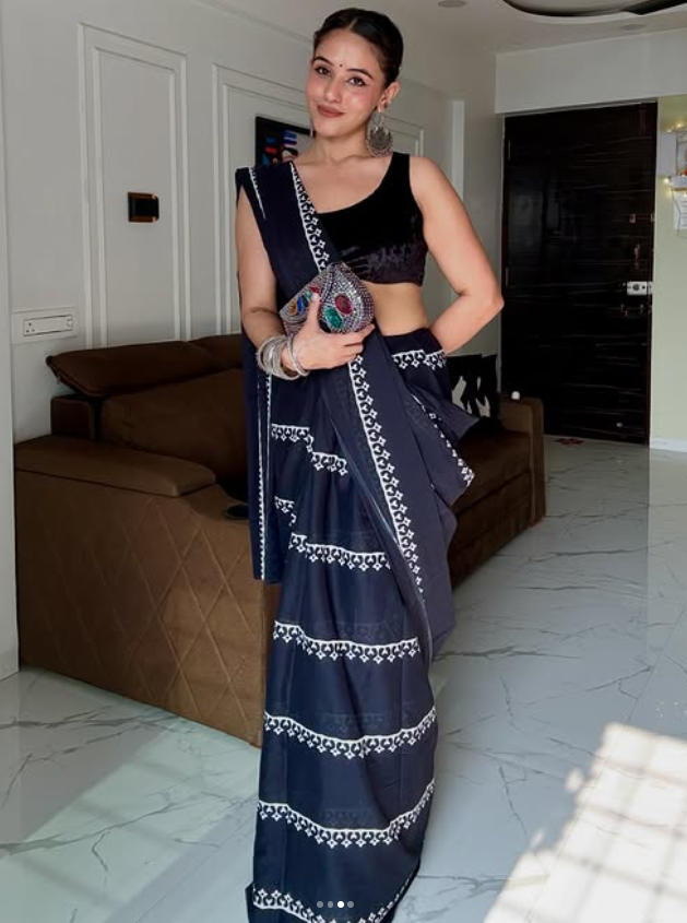 AADHA WALE PREMIUM LINEN COTTON SAREE