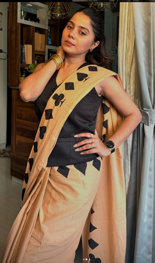 SHADE OF CARDS PREMIUM COTTON SAREE