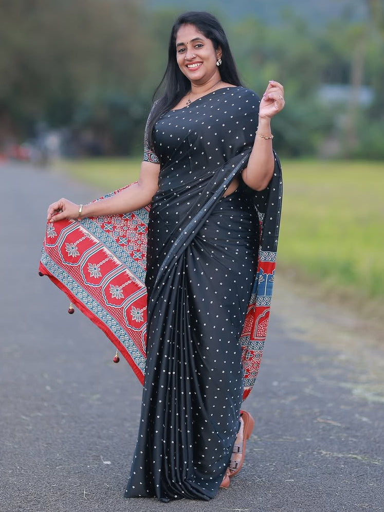 KALI KALI ZULFON PE-PREMIUM MODAL SILK SAREE