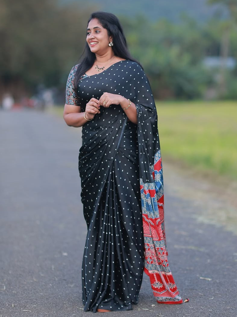 KALI KALI ZULFON PE-PREMIUM MODAL SILK SAREE