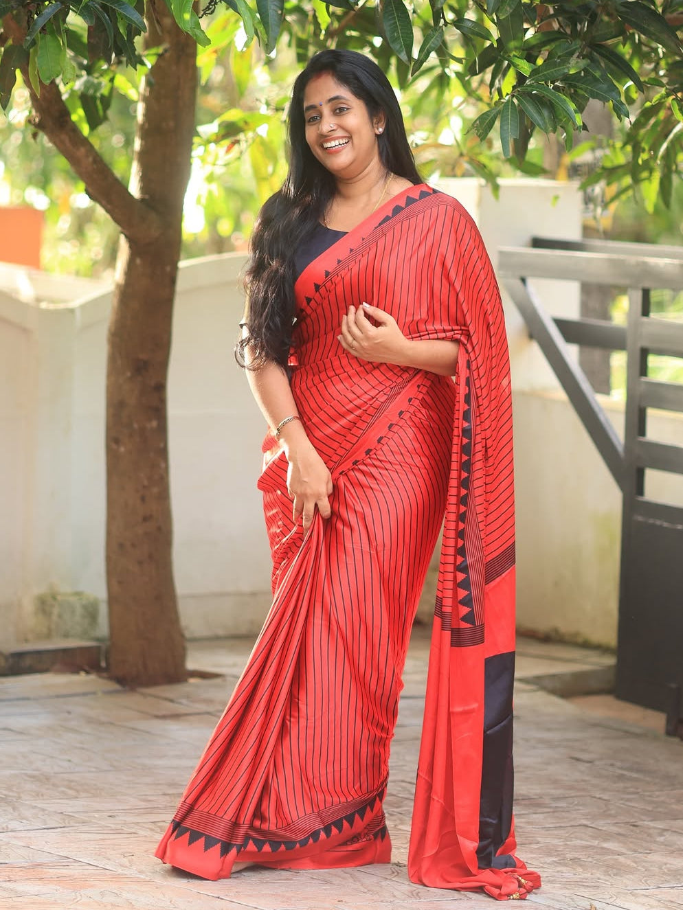 BLACK BINDI-PREMIUM MODAL SILK SAREE