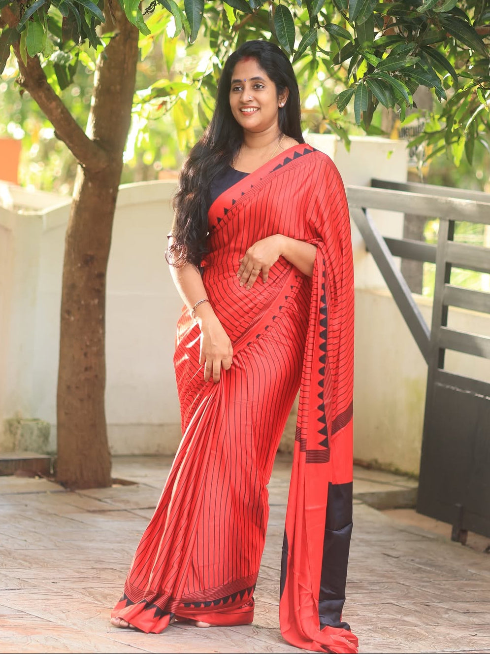 BLACK BINDI-PREMIUM MODAL SILK SAREE