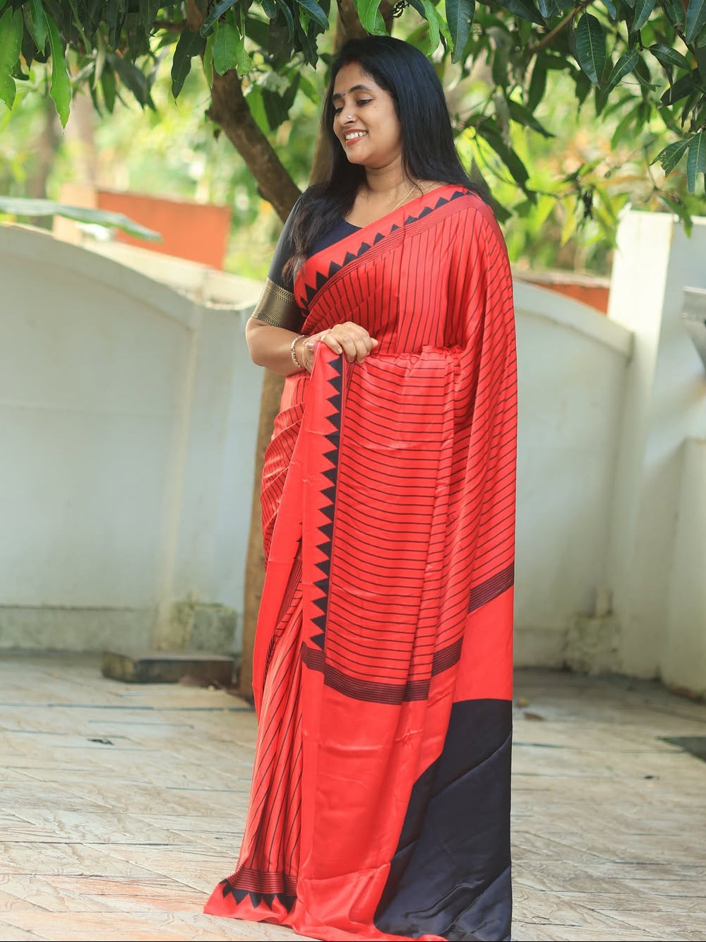 BLACK BINDI-PREMIUM MODAL SILK SAREE