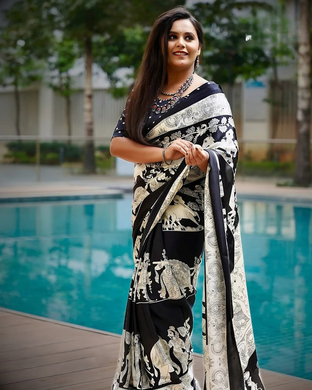 DIL HOGYA KALAMKARI PREMIUM MODAL SILK SAREE